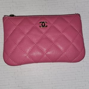 Chanel classic mini pouch pink